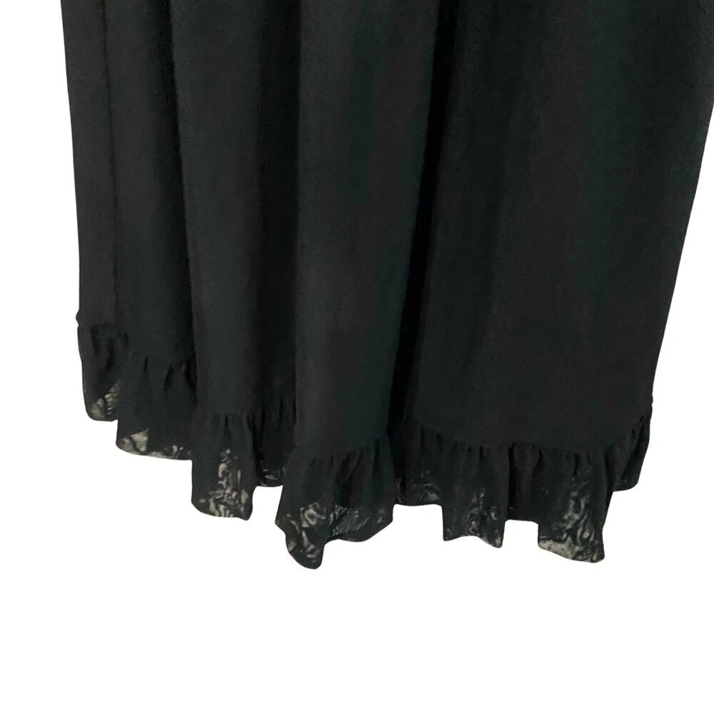 GANNI Addison Swiss Dot Black Mesh Maxi Dress Ruffle Hem, EU 36 US 4 Small - Picture 13 of 15